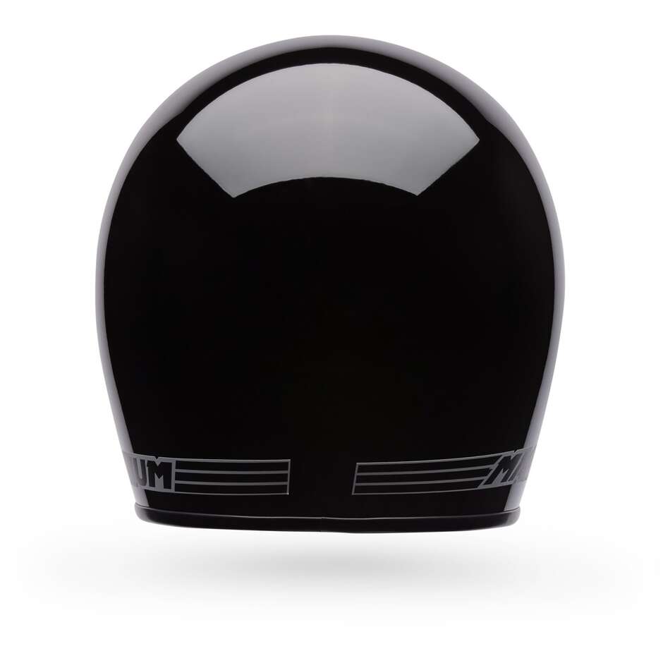 Casque de moto Bell MAGNUM Noir uni style café racer