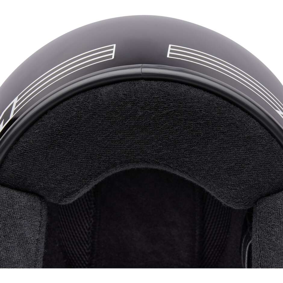 Casque de moto Bell MAGNUM Noir uni style café racer