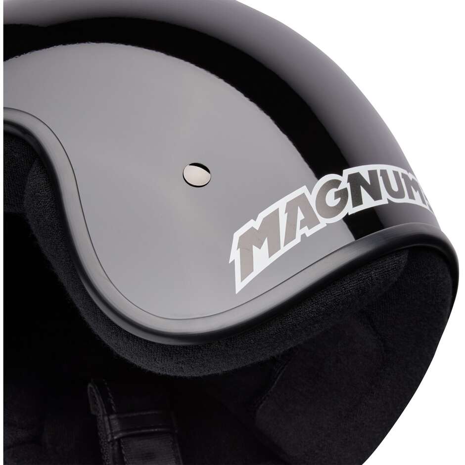 Casque de moto Bell MAGNUM Noir uni style café racer