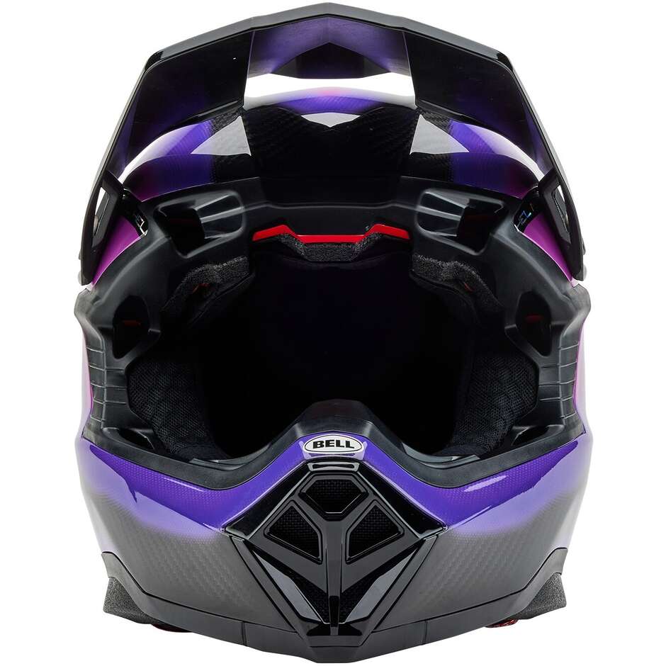 Casque de moto Bell MOTO-10 SPHERICAL FLARE Cross Enduro Violet Brillant