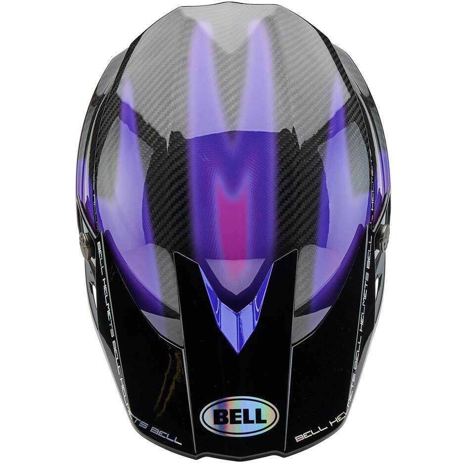Casque de moto Bell MOTO-10 SPHERICAL FLARE Cross Enduro Violet Brillant