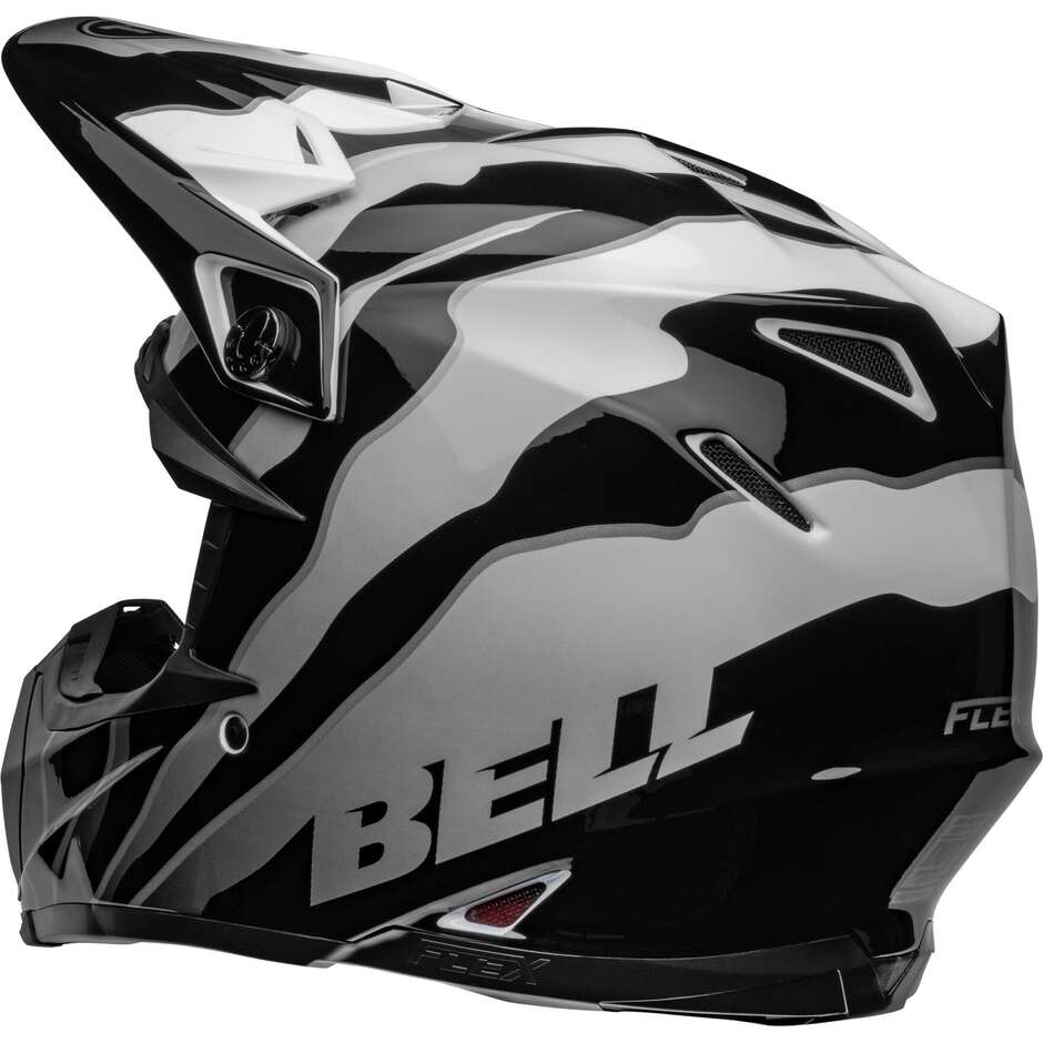 Casque de moto Bell MOTO-9s FLEX CLAW Cross Enduro noir blanc