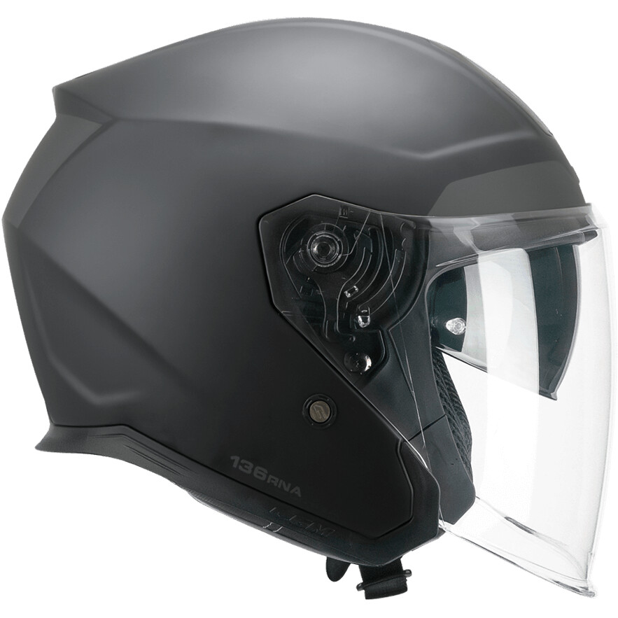 Casque de moto CGM 136F RNA FIBER MONO Jet Noir mat