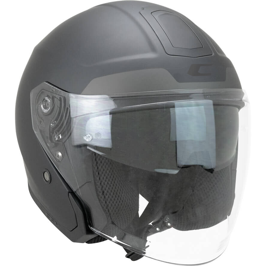 Casque de moto CGM 136F RNA FIBER MONO Jet Noir mat