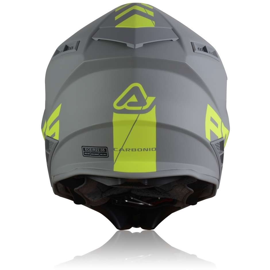 Casque de moto Cross en Acerbis STEEL Carbon Light Grey