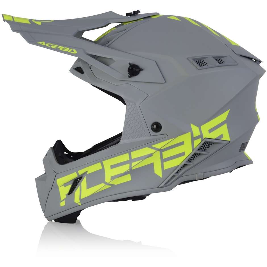 Casque de moto Cross en Acerbis STEEL Carbon Light Grey