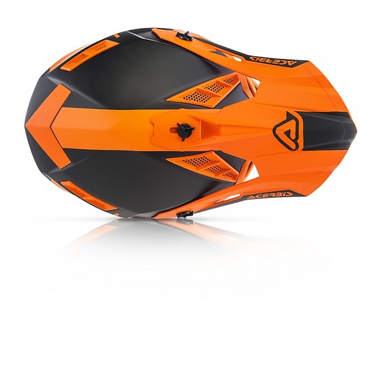 Casque de moto Cross Enduro en fibre Acerbis X-PRO VTR noir orange