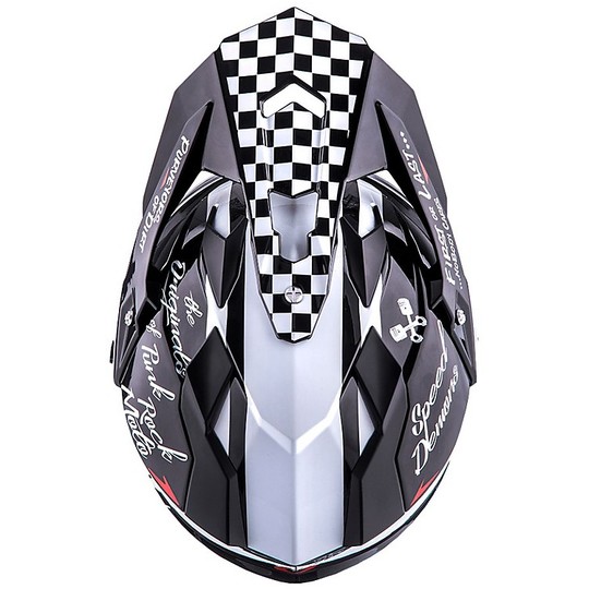 Casque de moto Cross Enduro intégral avec visière Oneal Sierra Torment Black