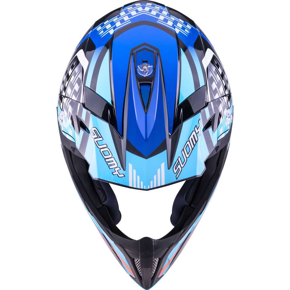 Casque de moto cross Suomy X-WING MOTLEY Bleu Noir