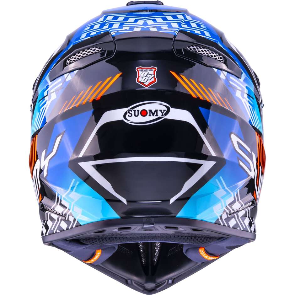 Casque de moto cross Suomy X-WING MOTLEY Bleu Noir