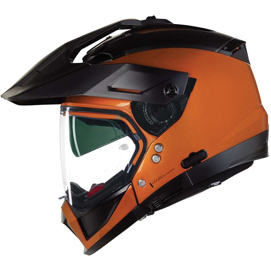 Casque de moto Crossover Nolan N70-2 X 06 CLASSIC NOBLE 318 Ocre Noir Brillant