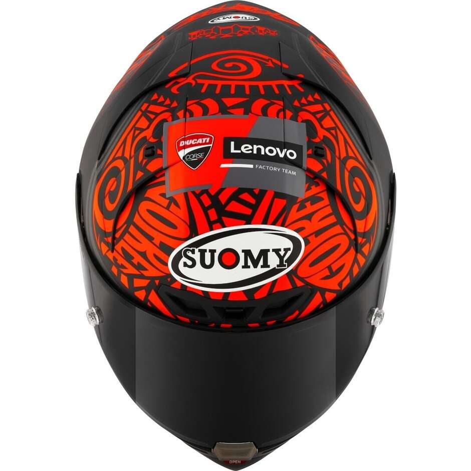 Casque de moto de course intégral Suomy S1-XR GP BAGNAIA REPLICA 2024 avec sponsor