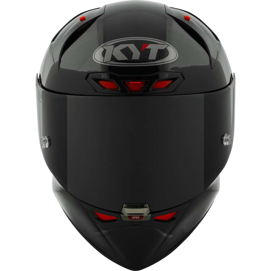Casque de moto de course Kyt KX-1 RACE GP PLAIN Noir mat FIM