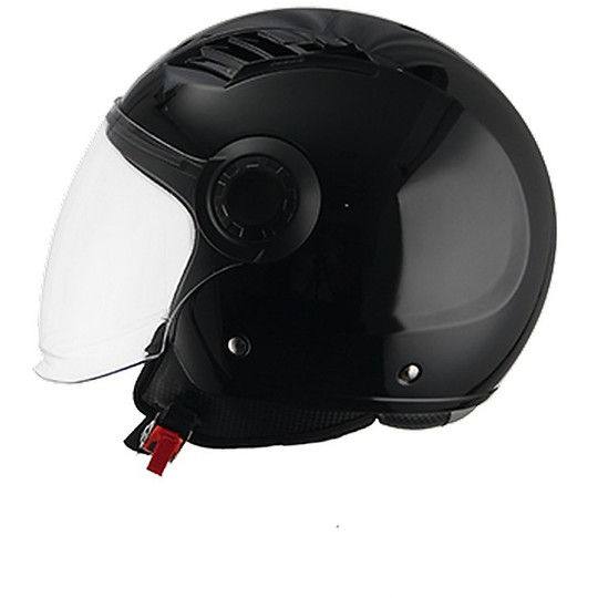 Casque de moto Demi-Jet BHR 804 TOP Noir brillant