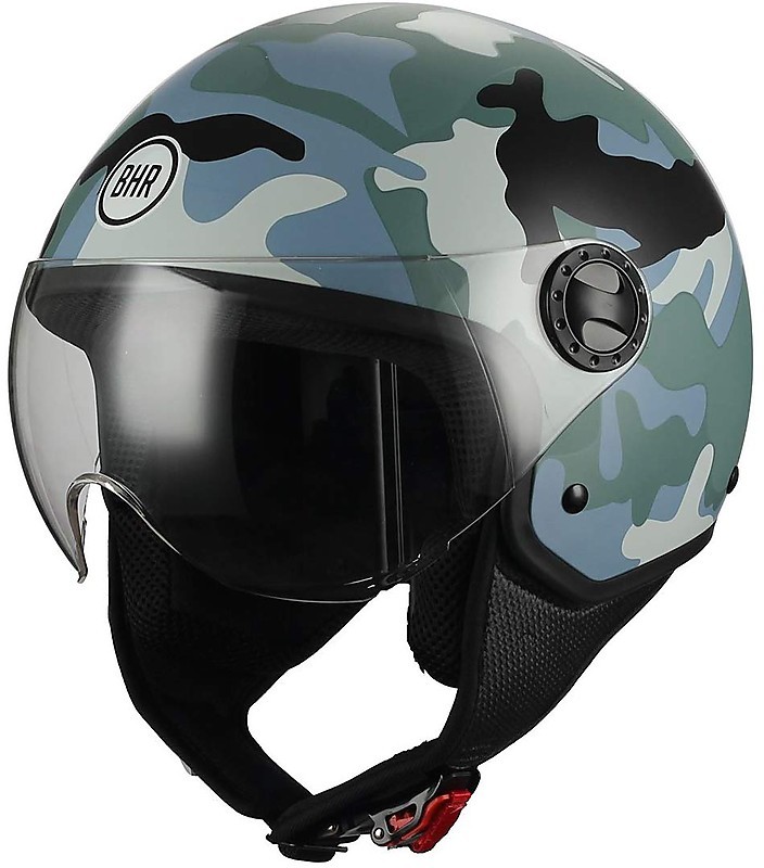 Casque Moto Demi-Jet D22 Avec Lunettes - Léger (900g) Et Style Rétro | Pour Custom Et Balades