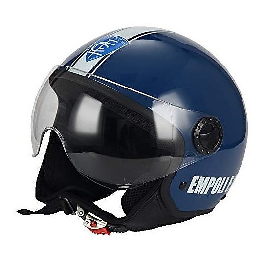 BHR Casque Demi-Jet 840 DUAL SHIELD de Casque de Scooter à Double Visière, Homologué ECE 22.06 avec Visière Solaire Interne et Déclencheur Micrométrique - Noir Métallisé L