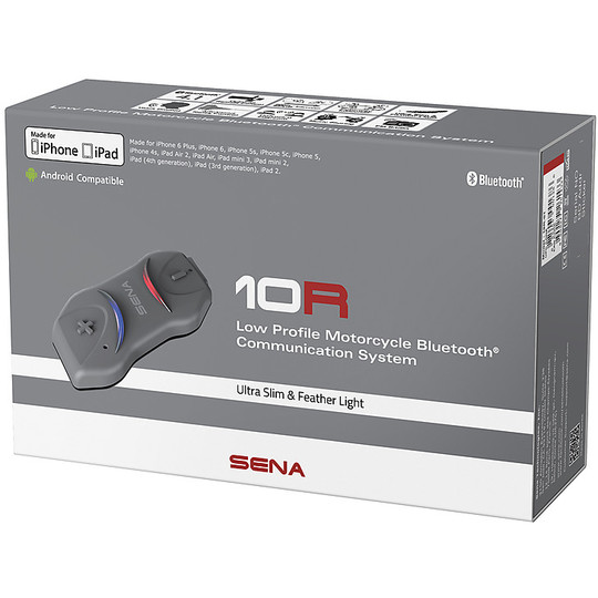 Casque de moto d'interphone Bluetooth Sena 10R avec kit unique de télécommande