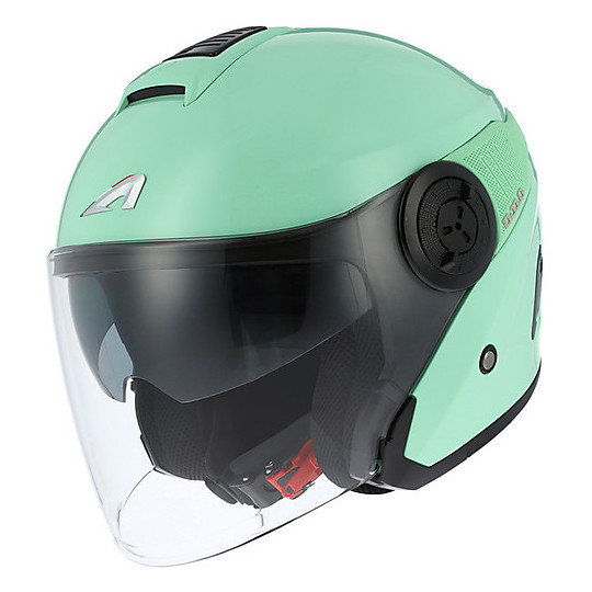 Casque de moto double visière Jet Astone DJ 10 Turquoise