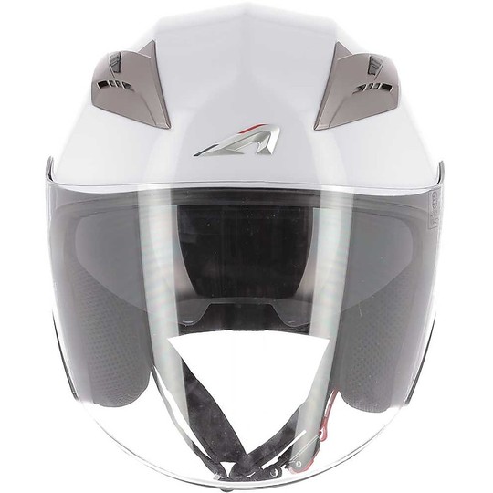 Casque de moto double visière Jet Astone DJ9 Glossy White