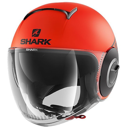 Casque De Moto Double Visi Re Jet Shark Nano Street Neon Matt Orange