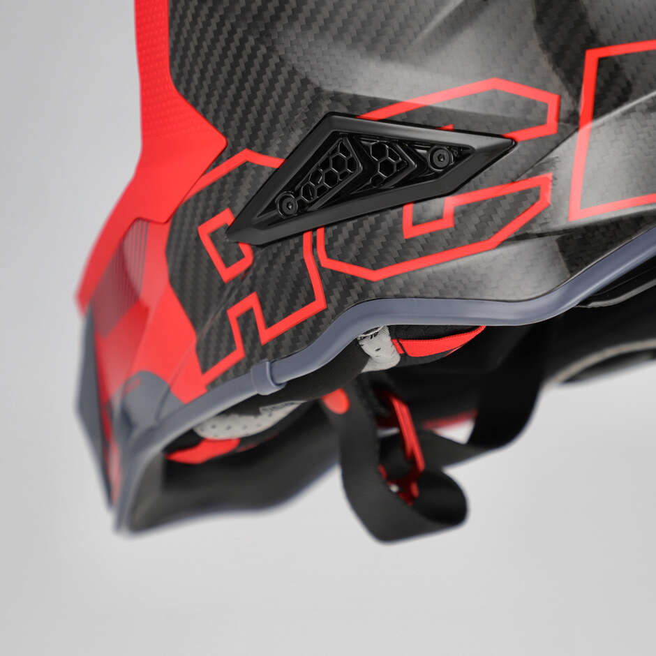 Casque de moto enduro Acerbis AIRSTRIKE-C Croix rouge/grise