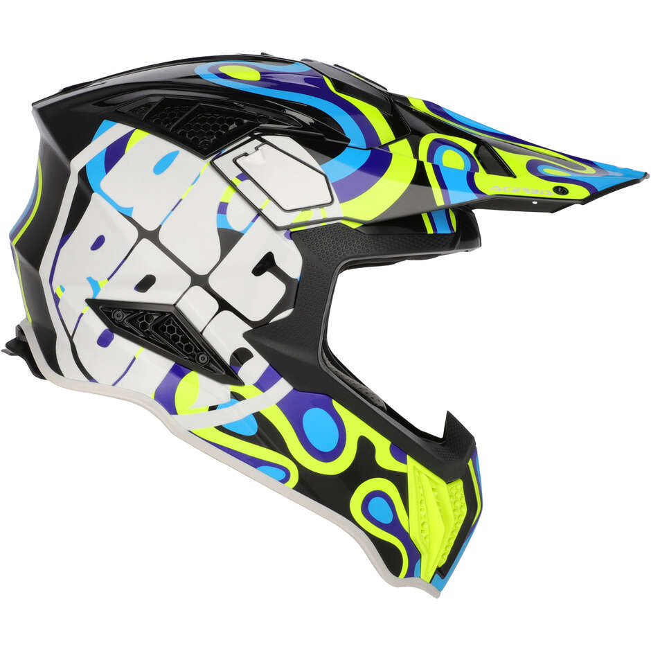 Casque de moto enduro Acerbis AIRSTRIKE-X Cross Noir Jaune fluo