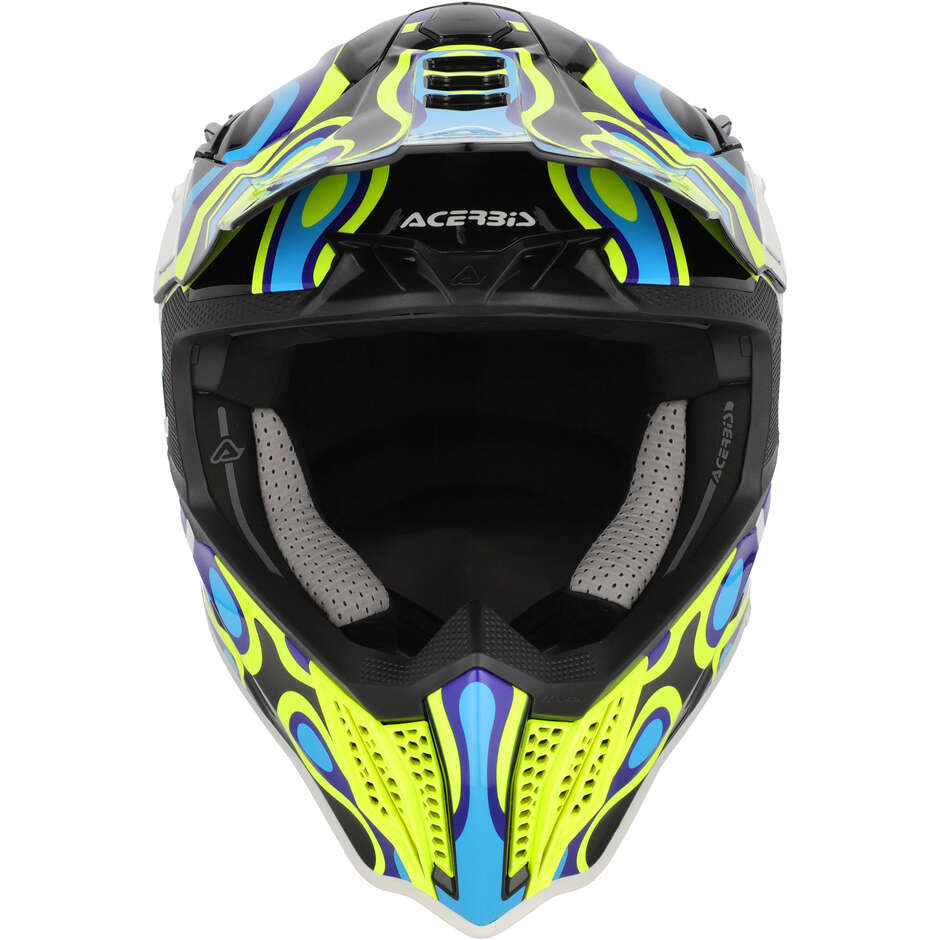 Casque de moto enduro Acerbis AIRSTRIKE-X Cross Noir Jaune fluo