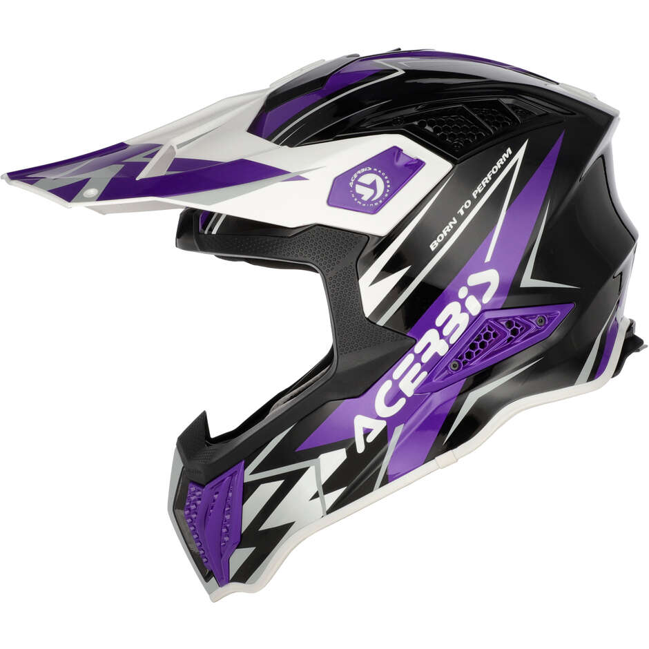 Casque de moto enduro Acerbis AIRSTRIKE-X Cross Noir Violet