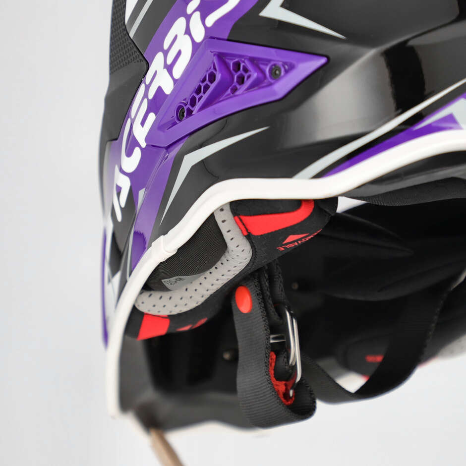 Casque de moto enduro Acerbis AIRSTRIKE-X Cross Noir Violet