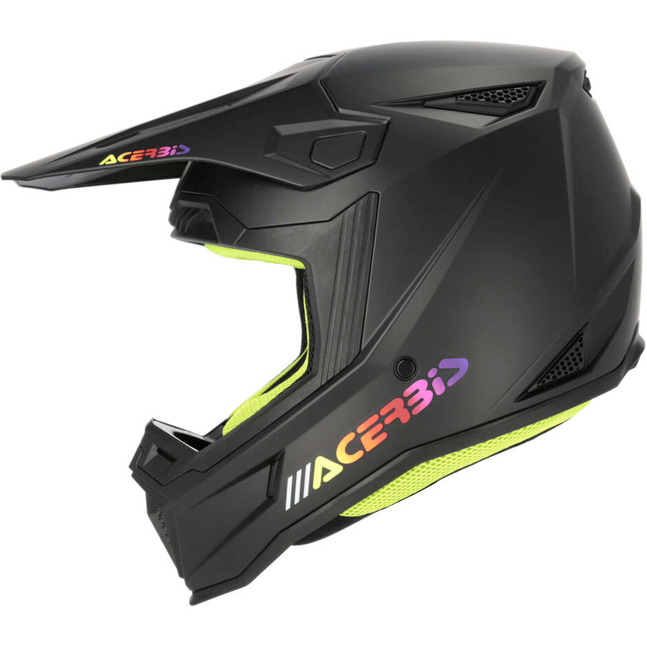 Casque de moto enduro Acerbis Whoops Mono Cross noir
