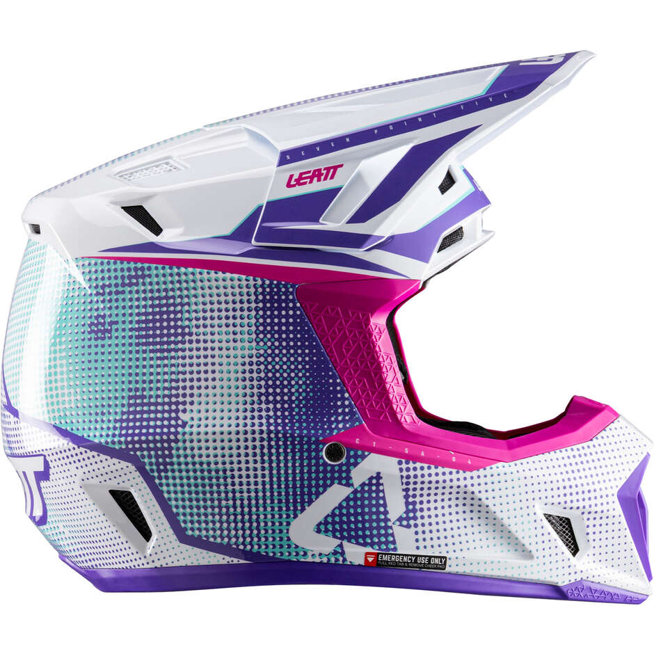 Casque de moto enduro cross avec visière KIT 7.5 - V26 Leatt violet