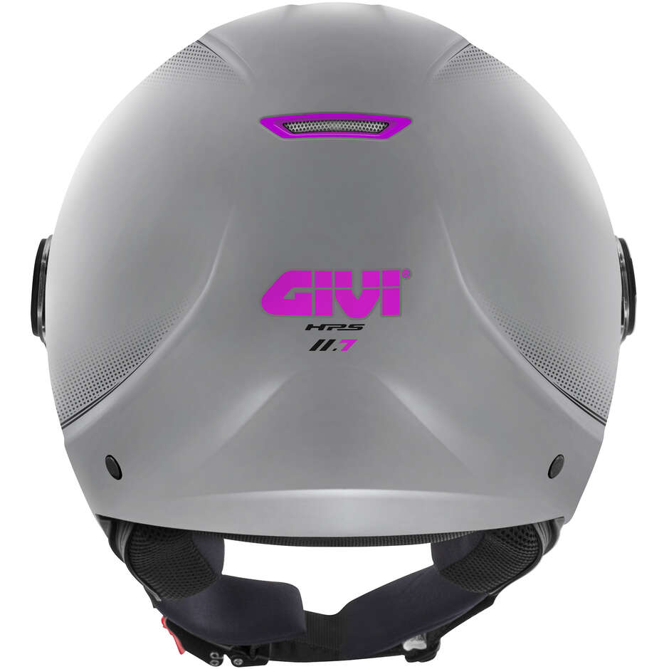Casque de moto Givi 11.7B Jet argent mat fuchsia