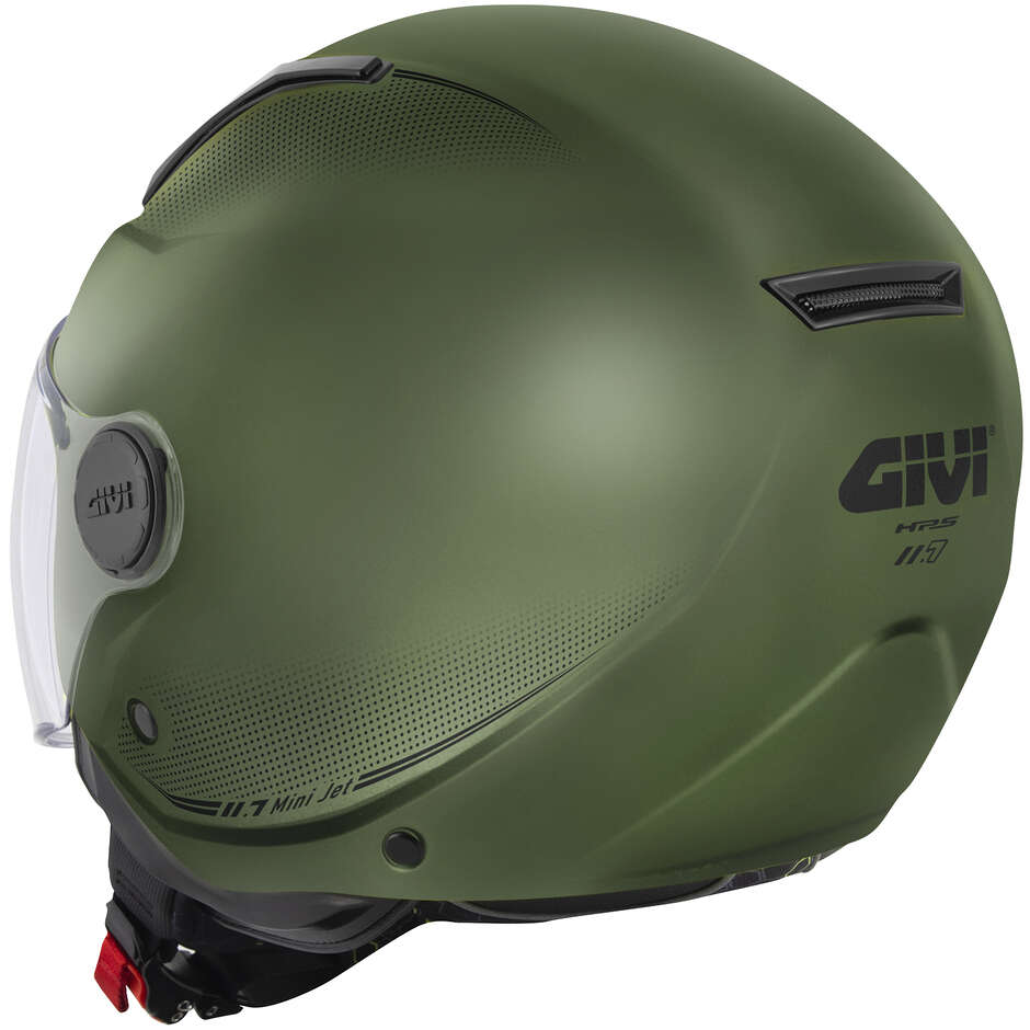 Givi 11.7F Jet Motorcycle Helmet, Matt Military Green