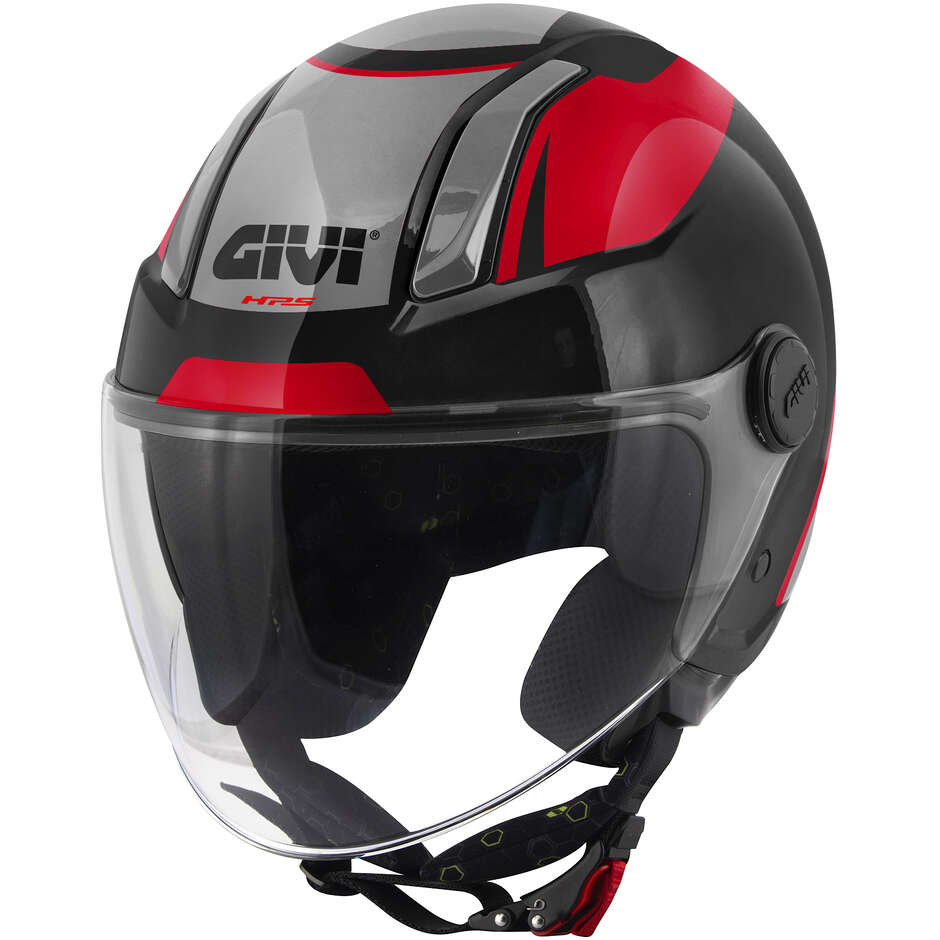 Casque de moto Givi 11.7F Logic Jet Noir Gris Rouge
