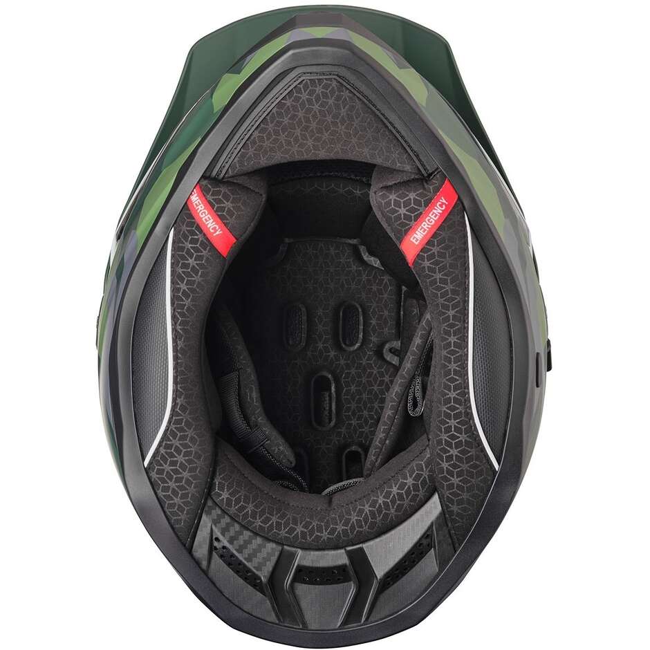 Casque de moto GMS Adventus Camo Adventure vert mat et noir camouflage