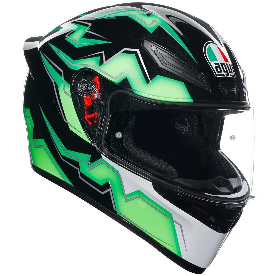 Casque Moto Intégral AGV K1 Solid | Polycarbonate | Visière Panoramique | Aérodynamique | Confort Amovible