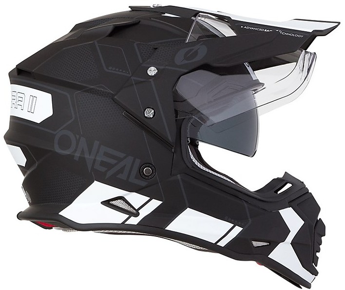 Casque de moto Cross Enduro intégral avec visière blanche Oneal Sierra  Circuit Vente en Ligne 