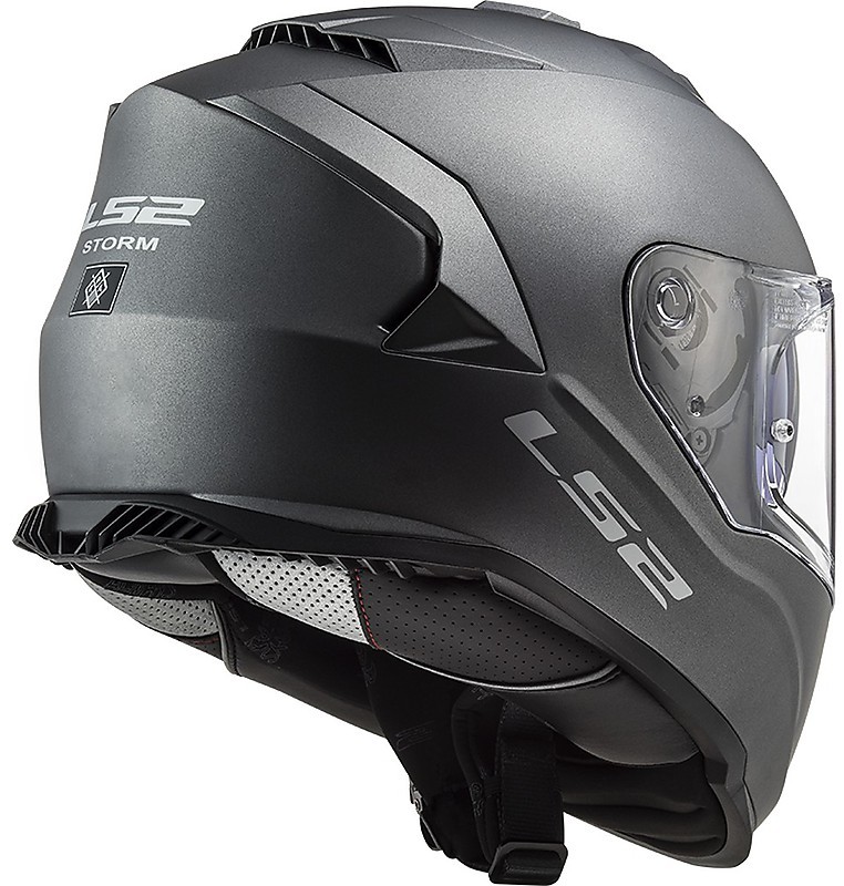 LS2 Casque Moto Intégral Storm II Racer Matt Titanium Orange - Homologué ECE 22.06