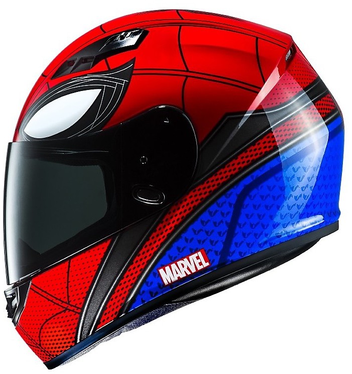 Casque de moto intégral HJC CS-15 Marvel Spiderman Homecoming MC1 Rouge  Vente en Ligne 