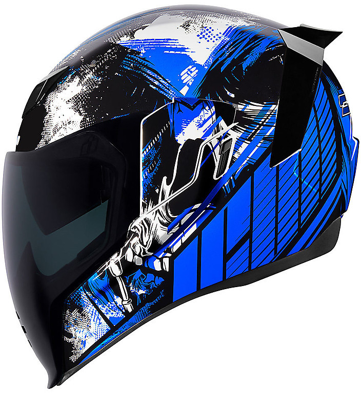 Casque de moto intégral Icon AIRFLITE Stim Blue Vente en Ligne ...