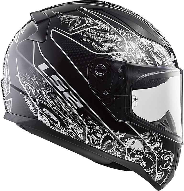 LS2 Casque Helmet Intégrale FF353 Rapid Crypt Noir Blanc LS2 Taille XL 