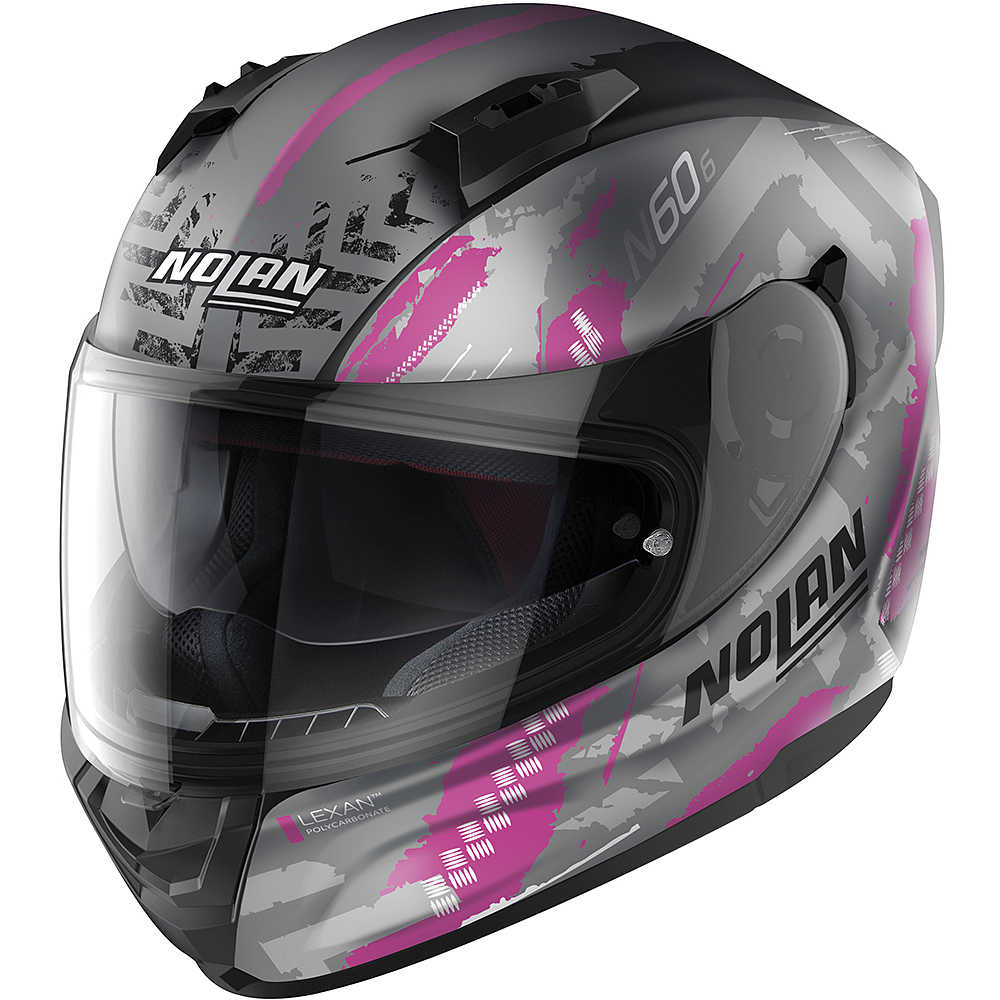 Casque de moto intégral Nolan N60-6 WHEELSPIN 060 Matt Black Pink