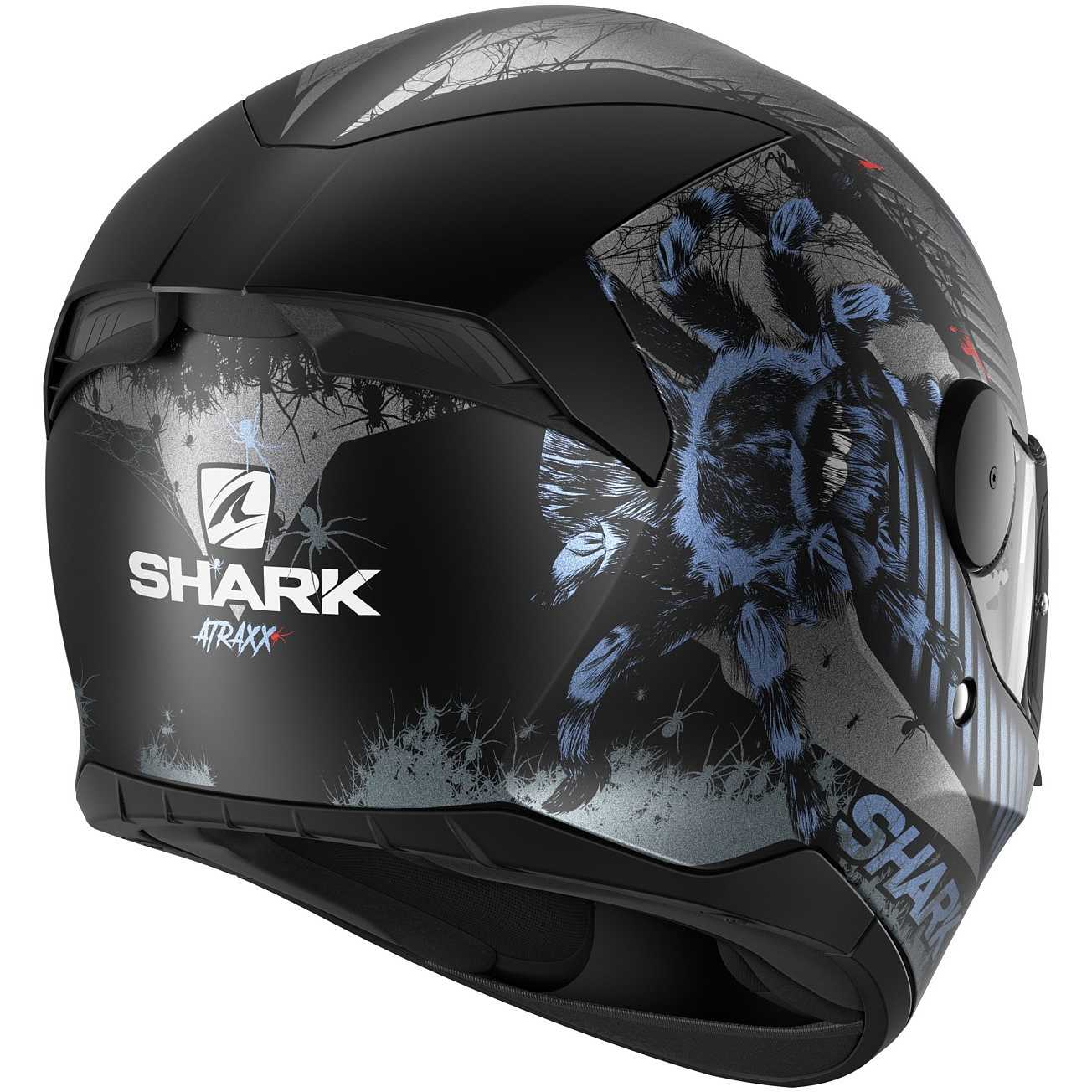 Casque moto intégral avec LED Shark SKWAL i3 RHAD Noir Chrome