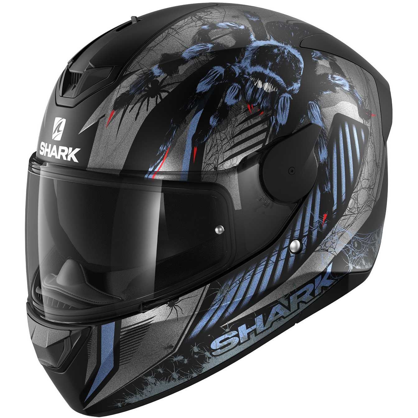 Casque moto intégral avec LED Shark SKWAL i3 RHAD Noir Chrome