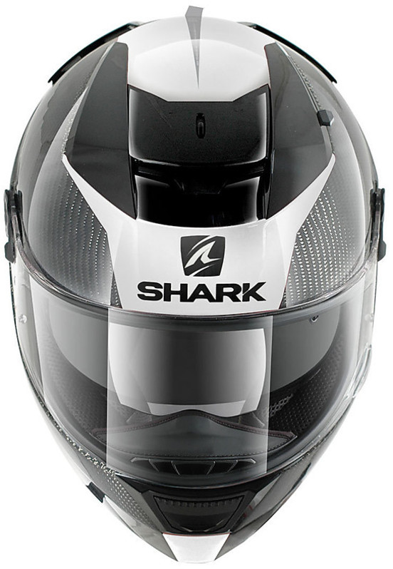 Casque de moto intégral Shark SPEED-R 2 CARBON SKIN Carbon Black White ...
