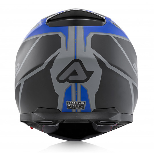 Casque de moto intégral Acerbis Double Visor X-Street Blue Black