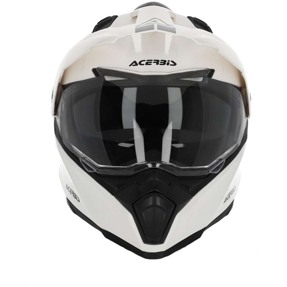 Casque de moto intégral Acerbis FLIP FS-606 Adventure Blanc