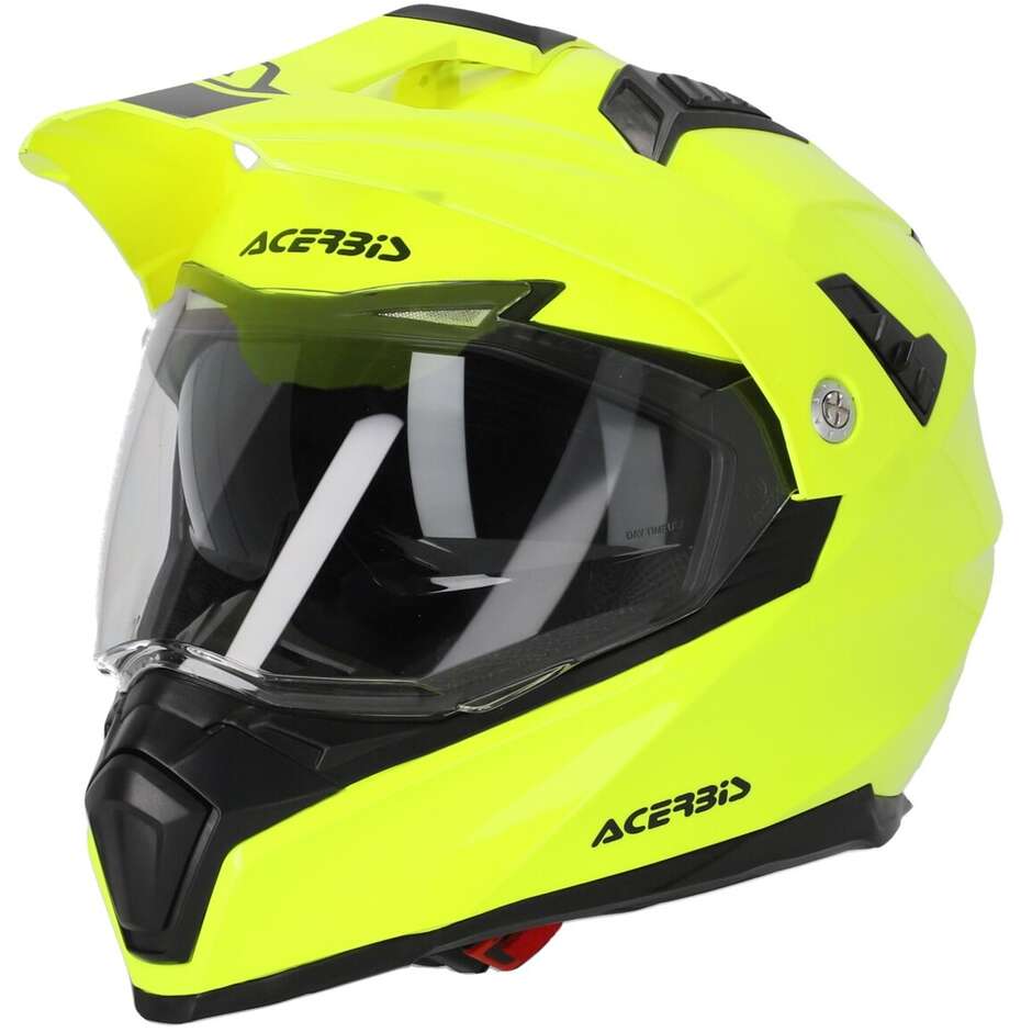 Acerbis FLIP FS-606 Yellow Fluo Adventure Integral Motorcycle Helmet