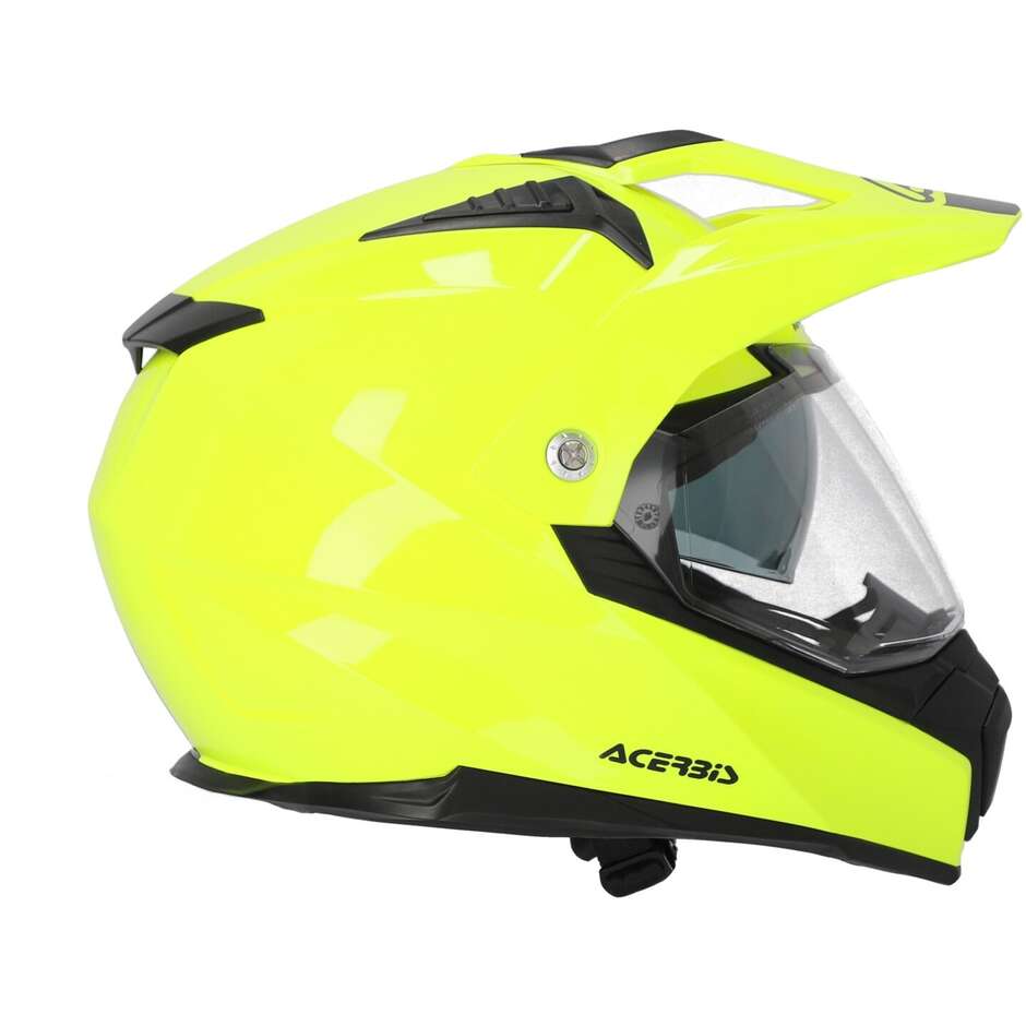 Acerbis FLIP FS-606 Yellow Fluo Adventure Integral Motorcycle Helmet