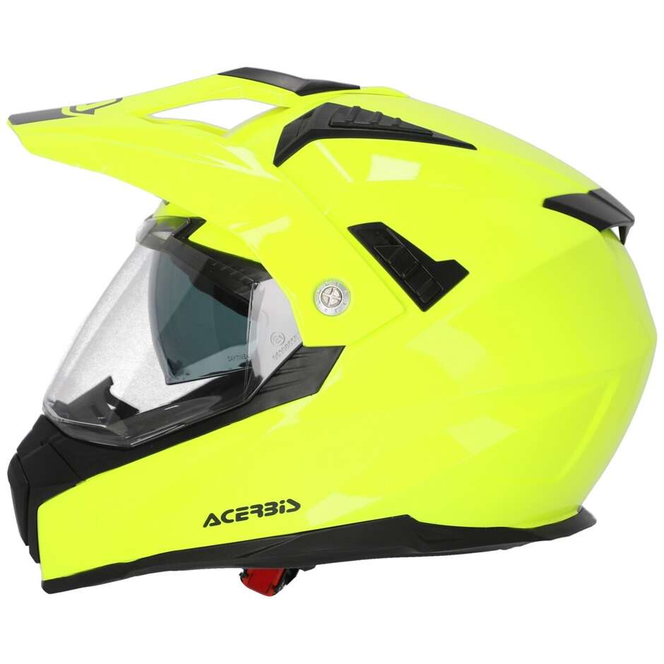 Acerbis FLIP FS-606 Yellow Fluo Adventure Integral Motorcycle Helmet